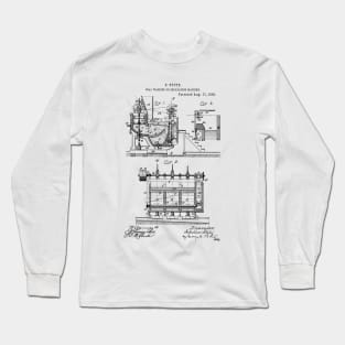 Coal Washing Machine Vintage Patent Hand Drawing Funny Novelty Gift Long Sleeve T-Shirt